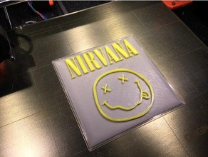 nirvana logotipo a música cobain grohl grundge kurt rock 3d print model - Mito3D