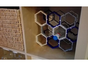 modular estante del vino de ikea kallax organización 3d print model - Mito3D