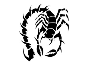 scorpion stencil 2 2d art arachnid 3d print model - Mito3D