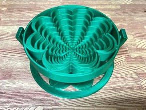 clover pop up basket containers math art nsfw openscad trivet 3d print model - Mito3D
