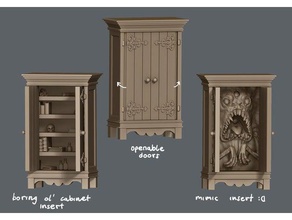 cabinet mimic creatures dnd dungeons dragons miniature monster rpg tabletop gaming 3d print model - Mito3D