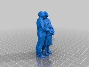 printle couple 001 sculptures 3d print model - Mito3D