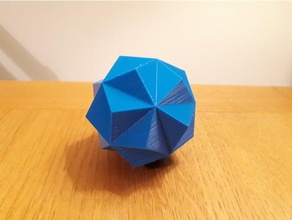 small triambic icosahedron art icosohedron math maths polyhedra polyhedron 3d print model - Mito3D