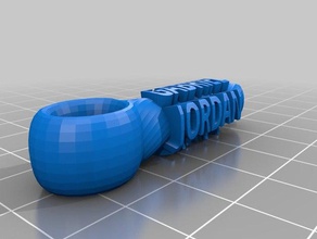 my customized twisted key fob keychains 3d print model - Mito3D