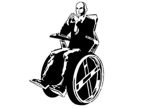 el profesor charles xavier plantilla 2d art handicap de marvel la psíquica telepath telepatía silla ruedas xmen 3d print model - Mito3D