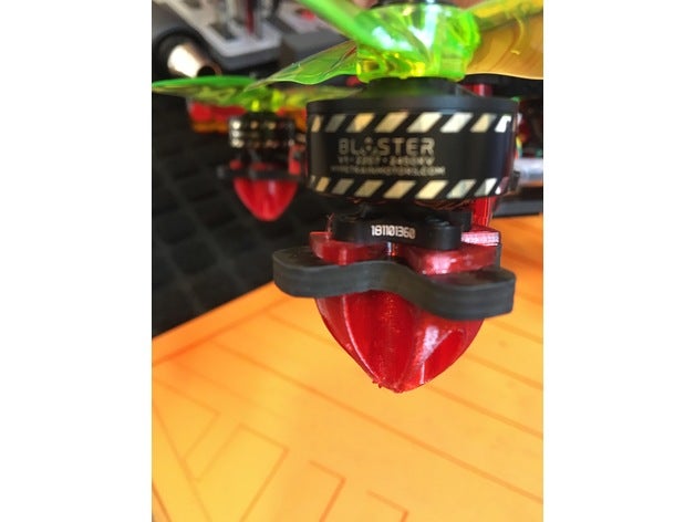 fonte de dois pouso pés montagem do motor veículos 3D print model - Mito3D