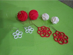 parametrico coseno orecchino pendenti orecchini 3d print model - Mito3D