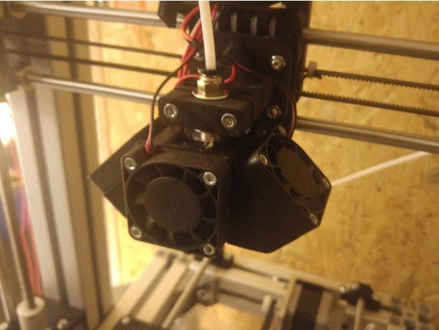 clone e3d v5 fan duck 40mm printer parts duct e3dv5 3D print model - Mito3D