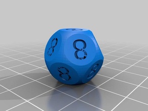 d12 all 8s dice customized 3d print model - Mito3D