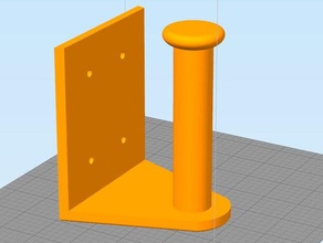 WC-Papier Halter Bad 3dprint - Spender simplify3d solidworks 3d print model - Mito3D