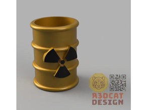 barile modello mobili fallout scorie nucleari olio di petrolio radioattivo 3d print model - Mito3D
