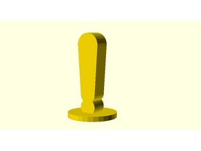 exclamation mark reminder game token toy accessories 3d print model - Mito3D