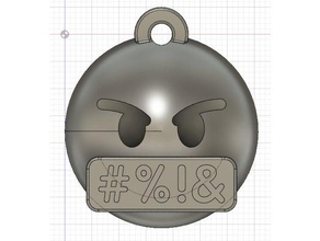 emoji si keychain i portachiavi emojis cazzo fuck you stampabile 3d print model - Mito3D