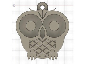 emoji owl keychain keychains emojis owls printable 3d print model - Mito3D