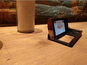 sony bloggie landscape stand case electronics tripod mount 3d print model - Mito3D