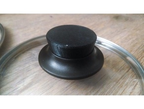 tampa de panela botão na parte superior knob pote 3d print model - Mito3D