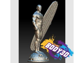 silver surfer vintage Skulpturen avengers comics dc marvel 3d print model - Mito3D