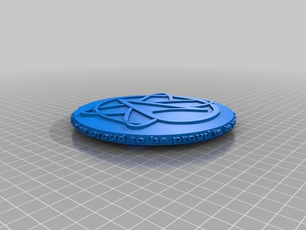 fier athée pièce de monnaie 2d l'art 3D print model - Mito3D