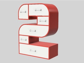 2-set di frame cassetti ufficio 3d print model - Mito3D