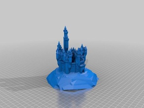 chateau Gebäude Strukturen angepasst 3d print model - Mito3D