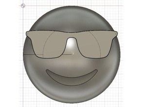 emoji occhiali da sole i segni loghi cool emojis stampabile 3d print model - Mito3D