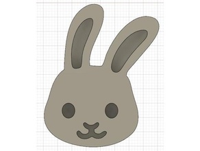 emoji rabbit signs logos emojis printable rabbits 3d print model - Mito3D