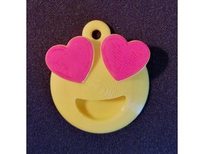 emoji amore cuori portachiavi i emojis iloveyou l'amore si stampabile 3d print model - Mito3D