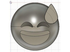 emoji sweat signs logos emojis printable 3d print model - Mito3D