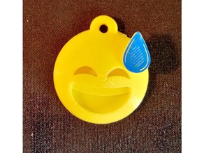 emoji sudor llavero llaveros emojis imprimibles de 3d print model - Mito3D