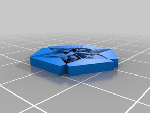 keyforge power +3 token 20mm - Spielzeug Spiel Zubehör Spiel-token macht Token 3d print model - Mito3D