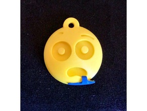 emoji drooling keychain keychains emojis printable 3d print model - Mito3D