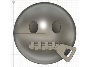 emoji con zip i segni loghi emojis stampabile cerniera 3d print model - Mito3D