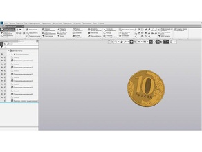 10 rubli le monete distintivi oro soldi numismatica putin russia 3d print model - Mito3D