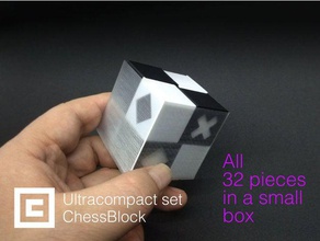 ultracompact set chess-block chess josef hartwig minimalism minimalist minimalistic modern design russian doll 3d print model - Mito3D