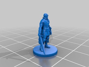 sildar hallwinter miniature toy game accessories 3dprintable dungeons dragons fighter tabletop 3d print model - Mito3D