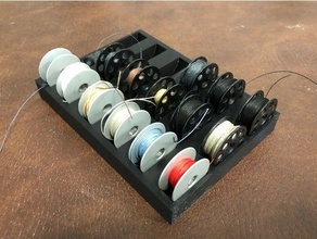 18 biriktirme organizasyon bobin tutucu dikmek dikiş makinesi iş parçacığı ip makarası iplik makara 3d print model - Mito3D