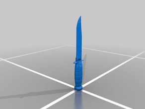 kabar cuchillo 3d la impresión 3dprinting en licuadora kbar modelización de 3d print model - Mito3D