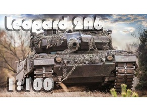 leopard 2a6 german mbt vehicles 1100 articulated flames war fow scale model tank tanks turret wargame wargames wargaming ww2 wwii 3d print model - Mito3D