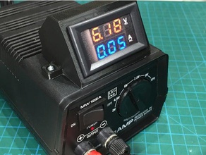 mw122a volt ammeter gauge holder frame diy ammeter-voltmeter 3d print model - Mito3D