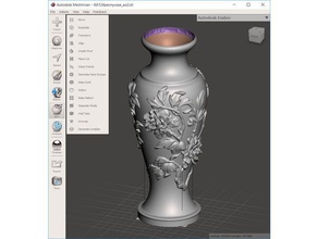 peony vase cleaned up sculptures 3d print model - Mito3D