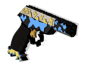 dupla zapp a arte cosplay modelo original pistola brinquedo arma 3d print model - Mito3D