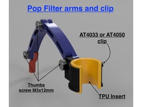 rodam-pop-filter-Halter audio Mikrofon 3d print model - Mito3D