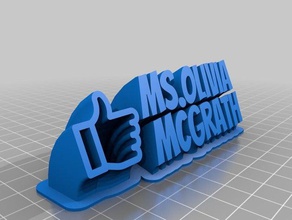 olivia mcgrath office personalizado 3d print model - Mito3D