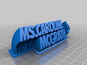 caroline office customized 3d print model - Mito3D