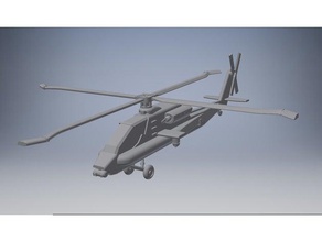 apache drehenden rotor mechanisch ist - Spielzeug ah64 Angriff heli Hubschrauber Militär 3d print model - Mito3D