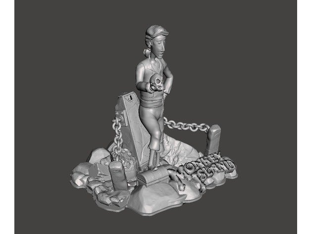 guybrush treepwood monkey-island-diorama Spiele 3D print model - Mito3D