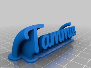 tammie sweeping name plate office customized 3d print model - Mito3D