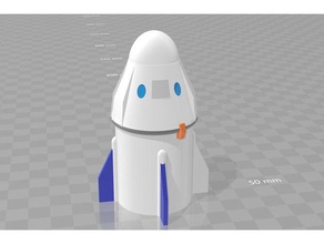 spacex crew dragon vehicles rocket 3d print model - Mito3D