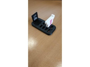sd flash card holder computer micro usb titolare 3d print model - Mito3D