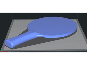 plain ping pong paddle other 3d print model - Mito3D
